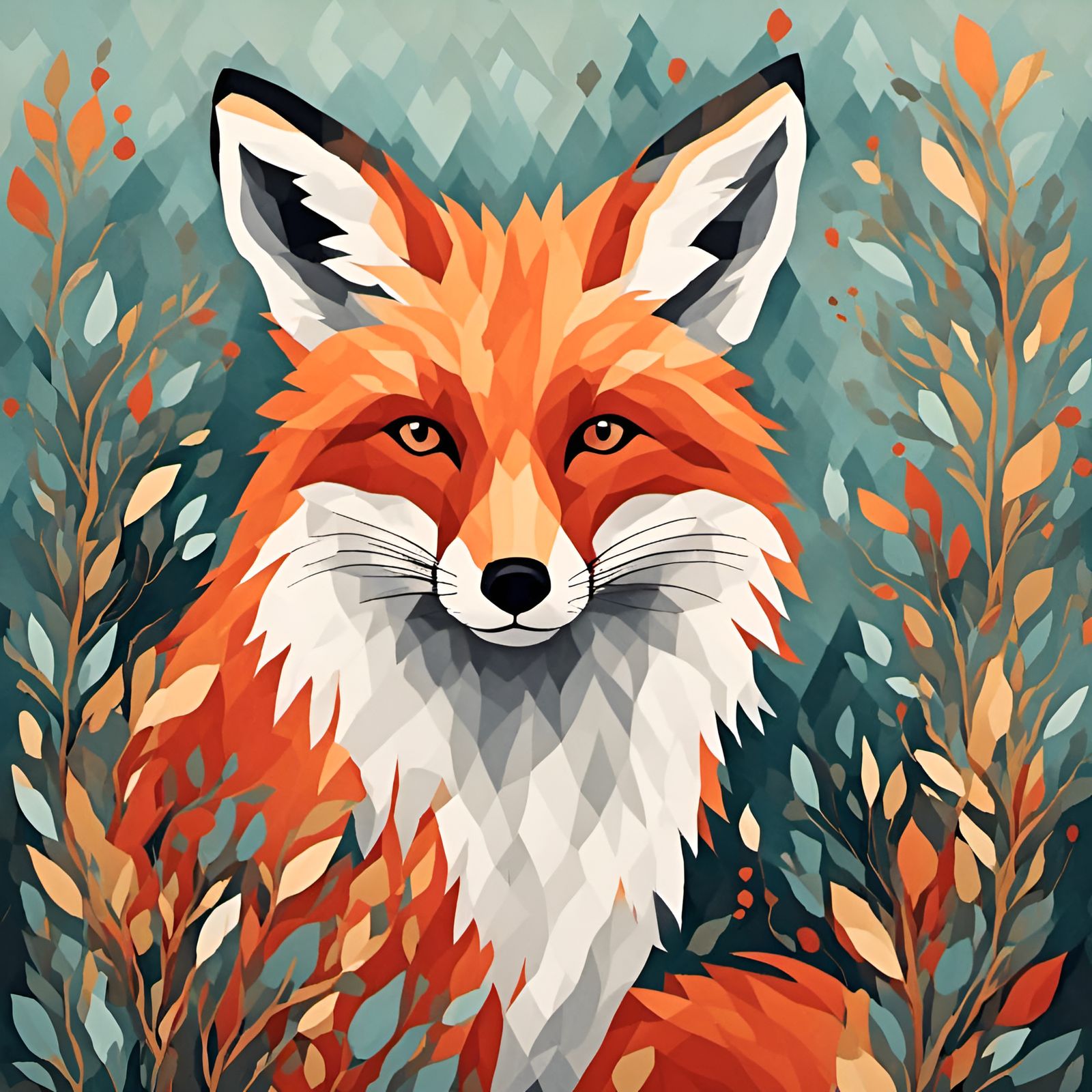 Symmetrical Fox in Archway