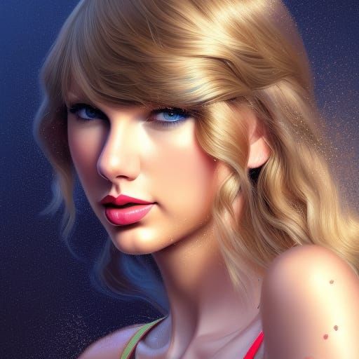 Taylor Swift Portrait in Art Nouveau Style