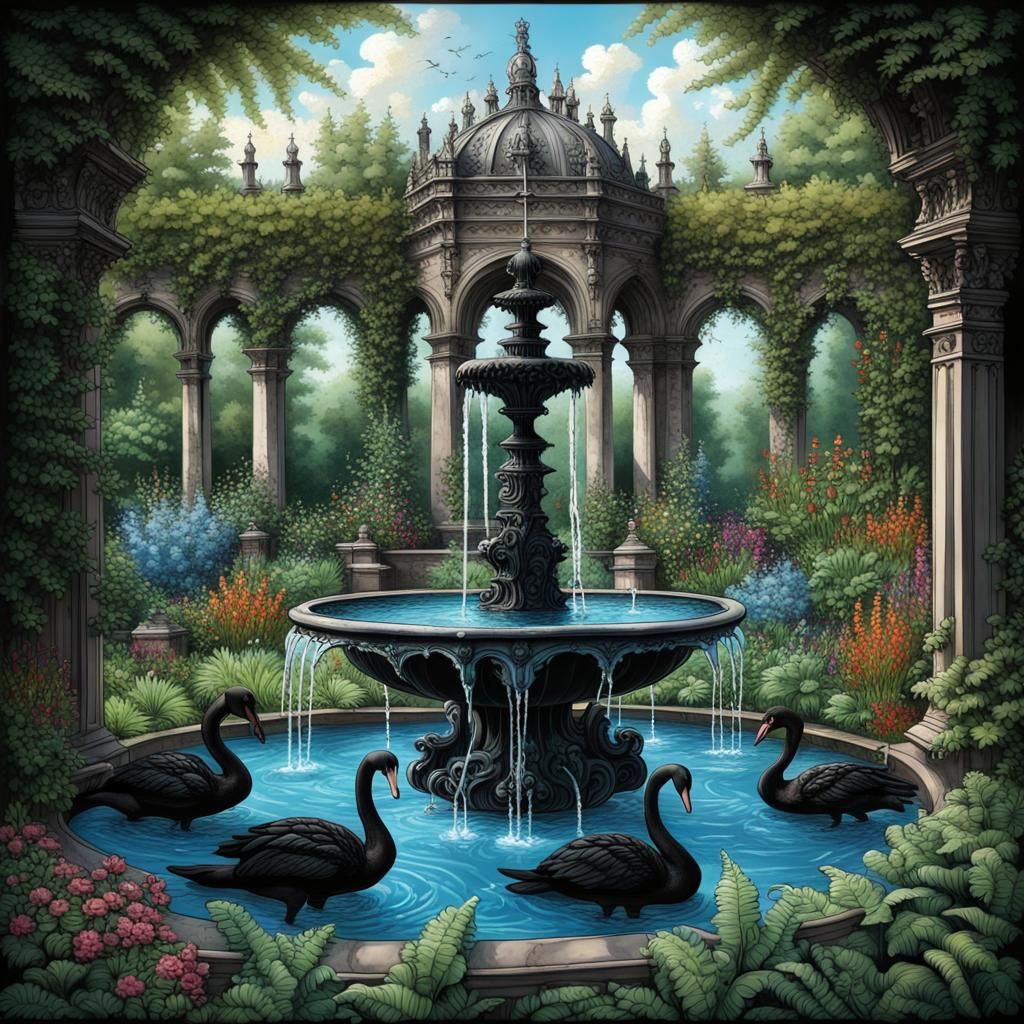 Black Swans Fountain.