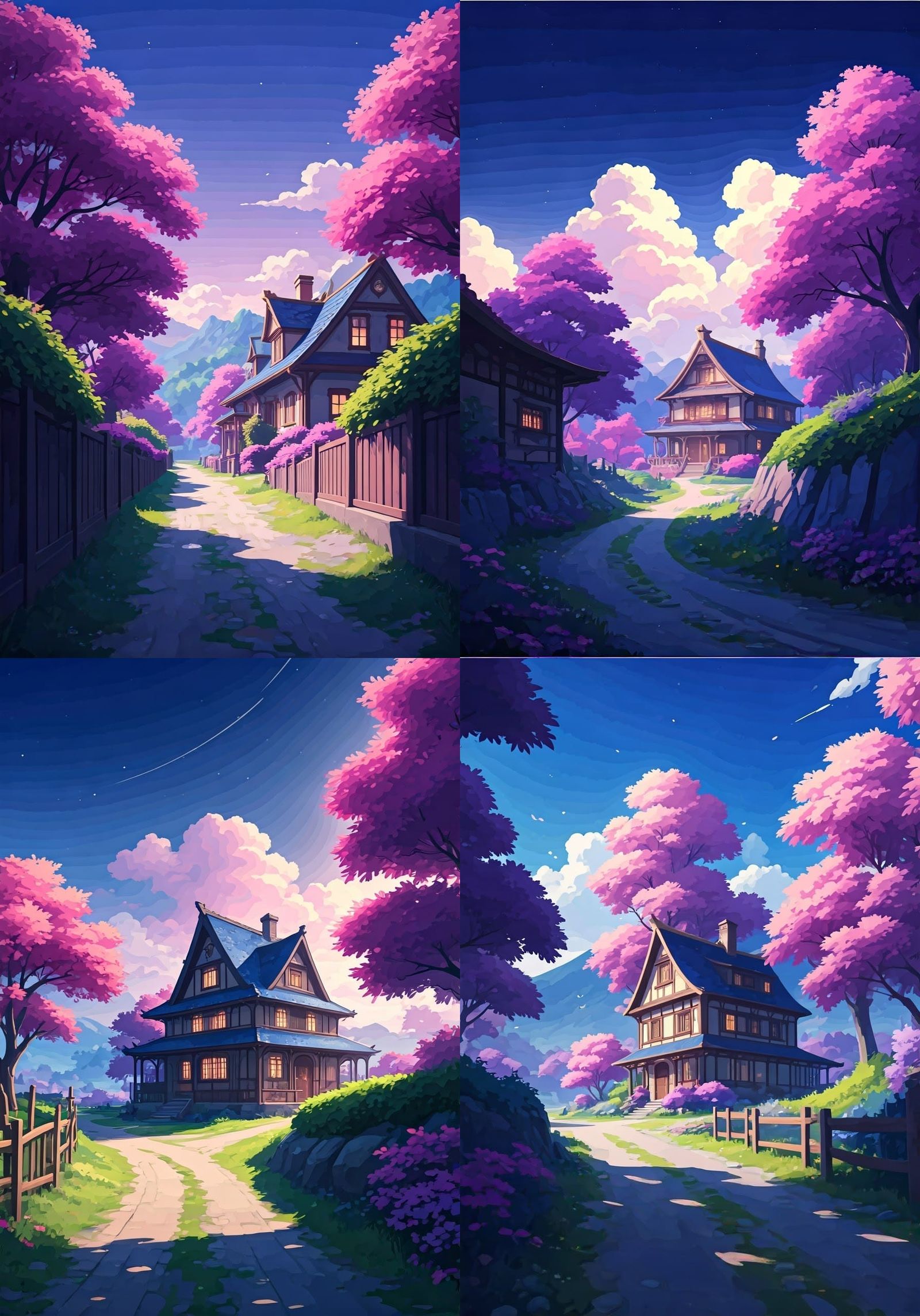 Dreamy Country House in Vibrant Pastel Hues