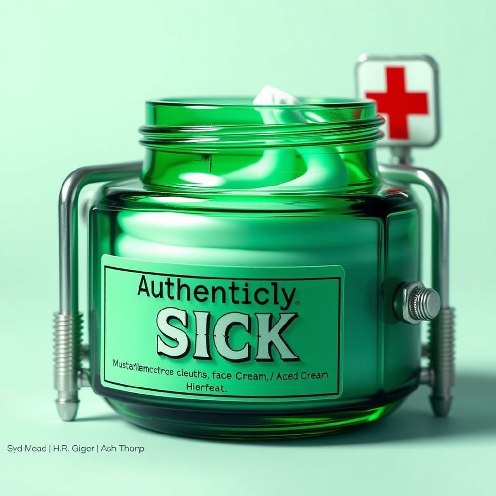 Retro Medical Concoction in a Vintage Hospital Bed Jar