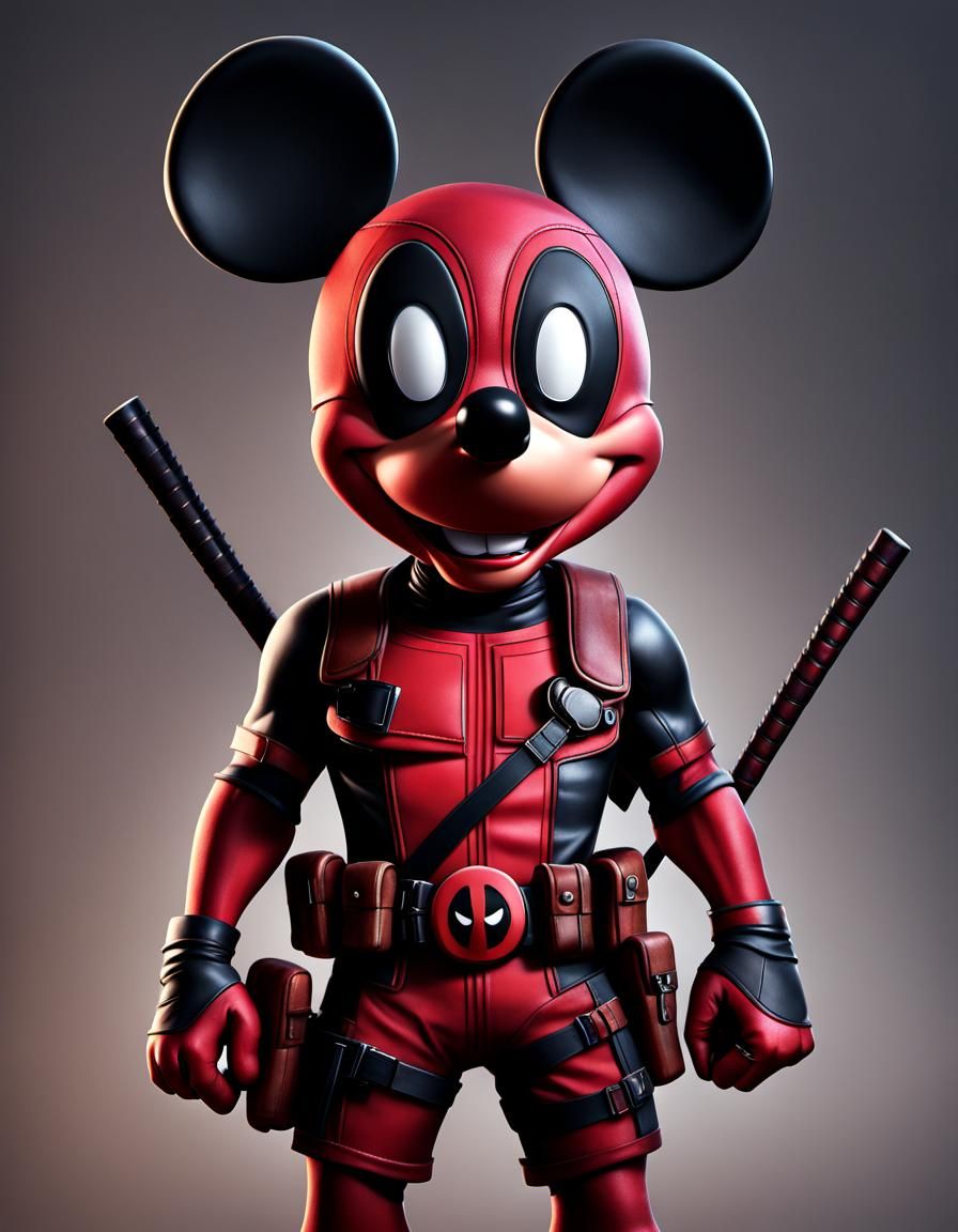 Mickey Mouse as Deadpool: A CGI Rendering