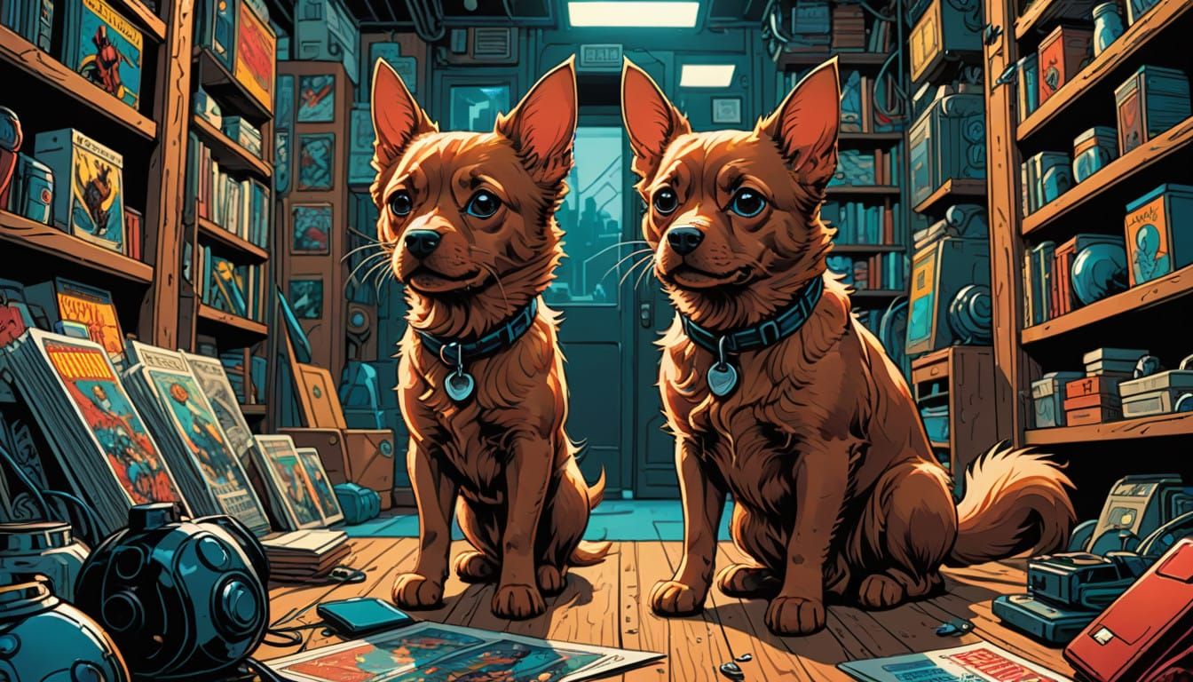 Furry Superhero Observes Owner's Daily Life in Comic Book St...