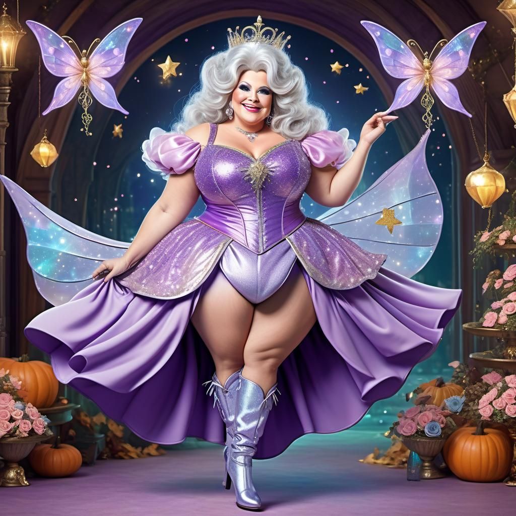 Curvy Fairy Godmother with Elaborate Details