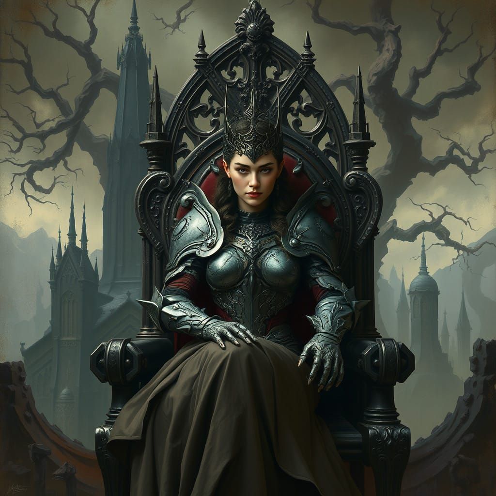 Dark Fantasy Queen Reigns Over Twisted Gothic Realm