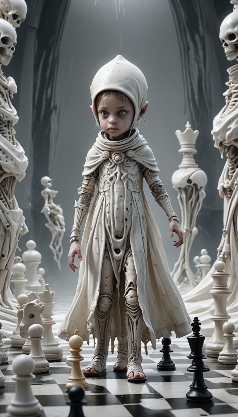 Milk Alien and Girl in Surreal Fantasy