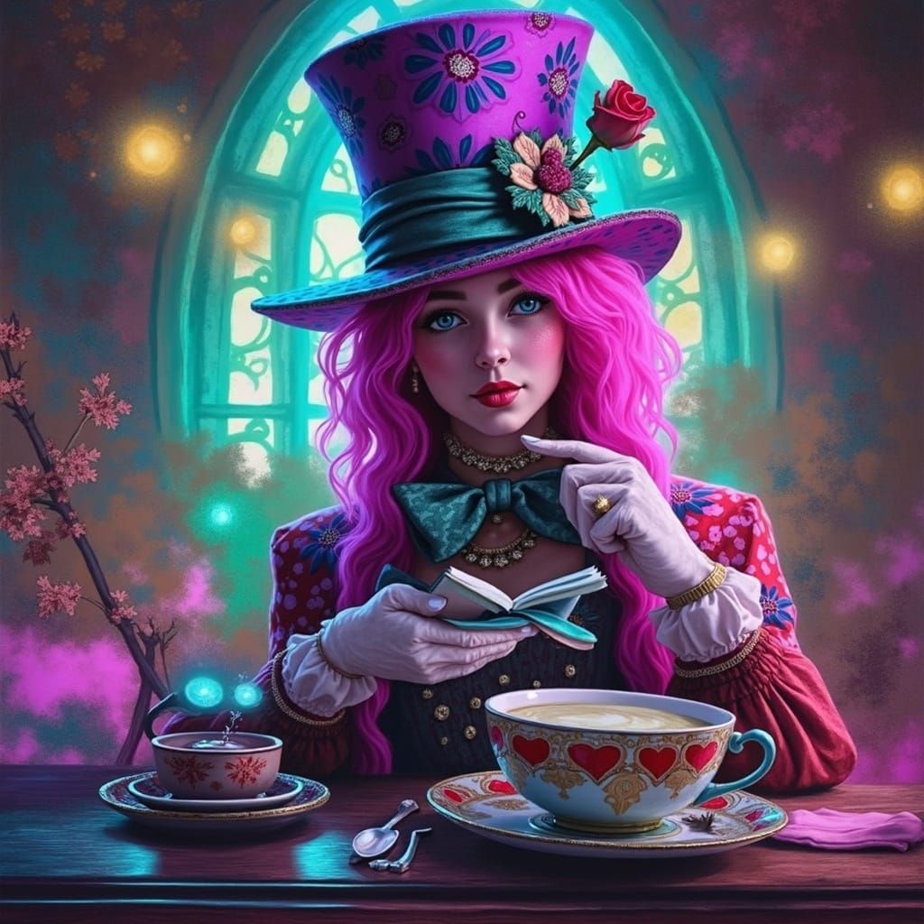 Enigmatic Lady Blows a Kiss