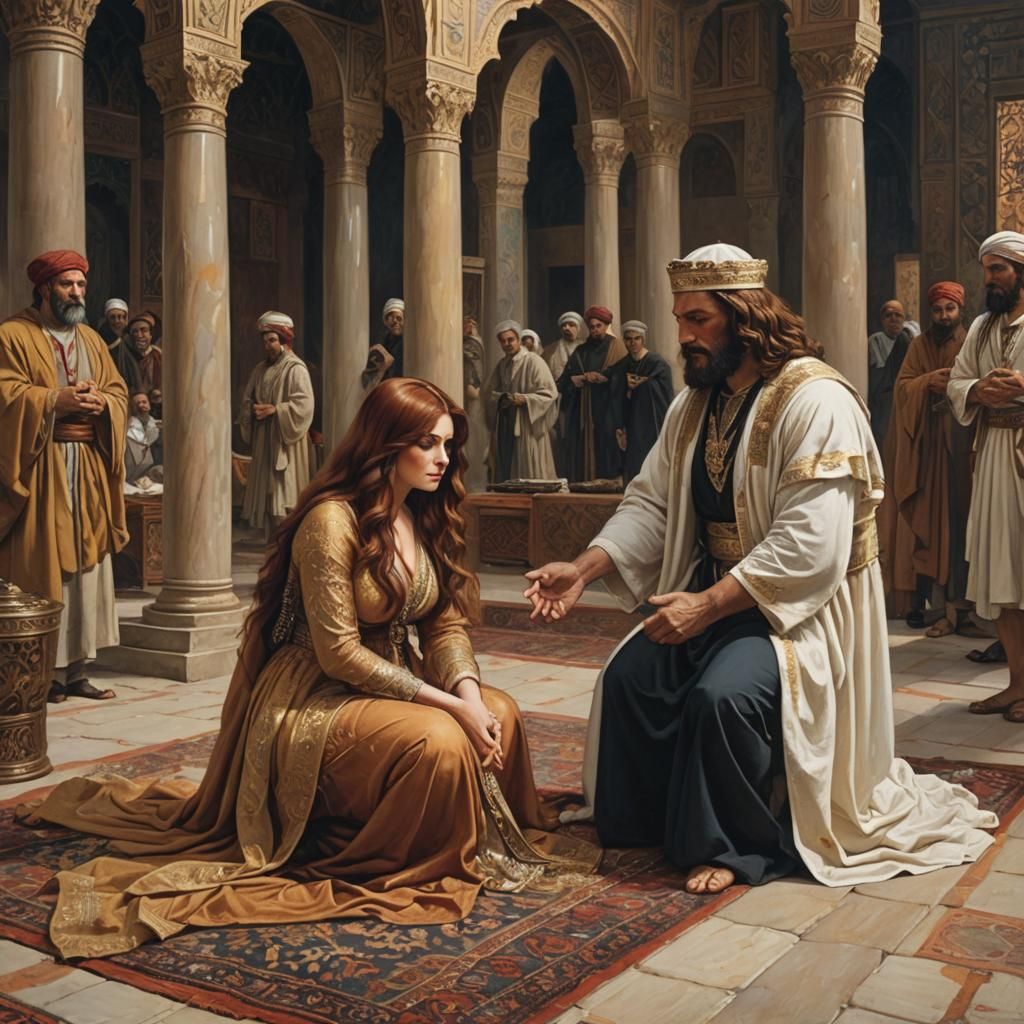 Persian Woman Worships High Priest, Classical Style