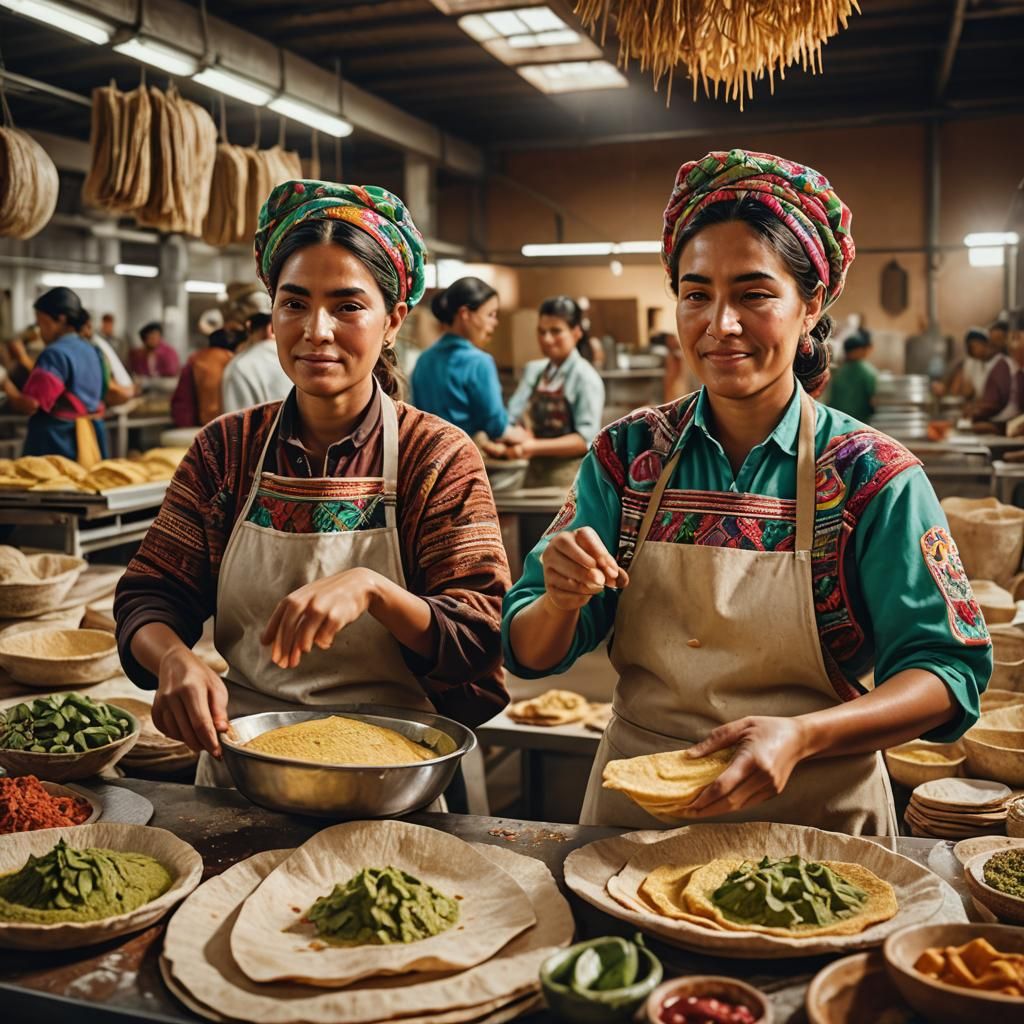 Vibrant Women in Traditional Mexican Attire, Northern Mexico