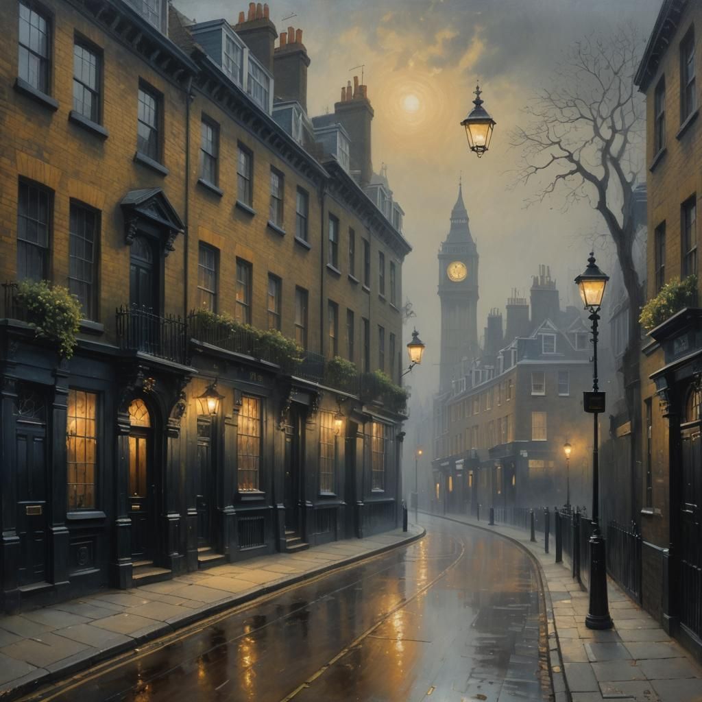 Foggy London Morning in Victorian Style