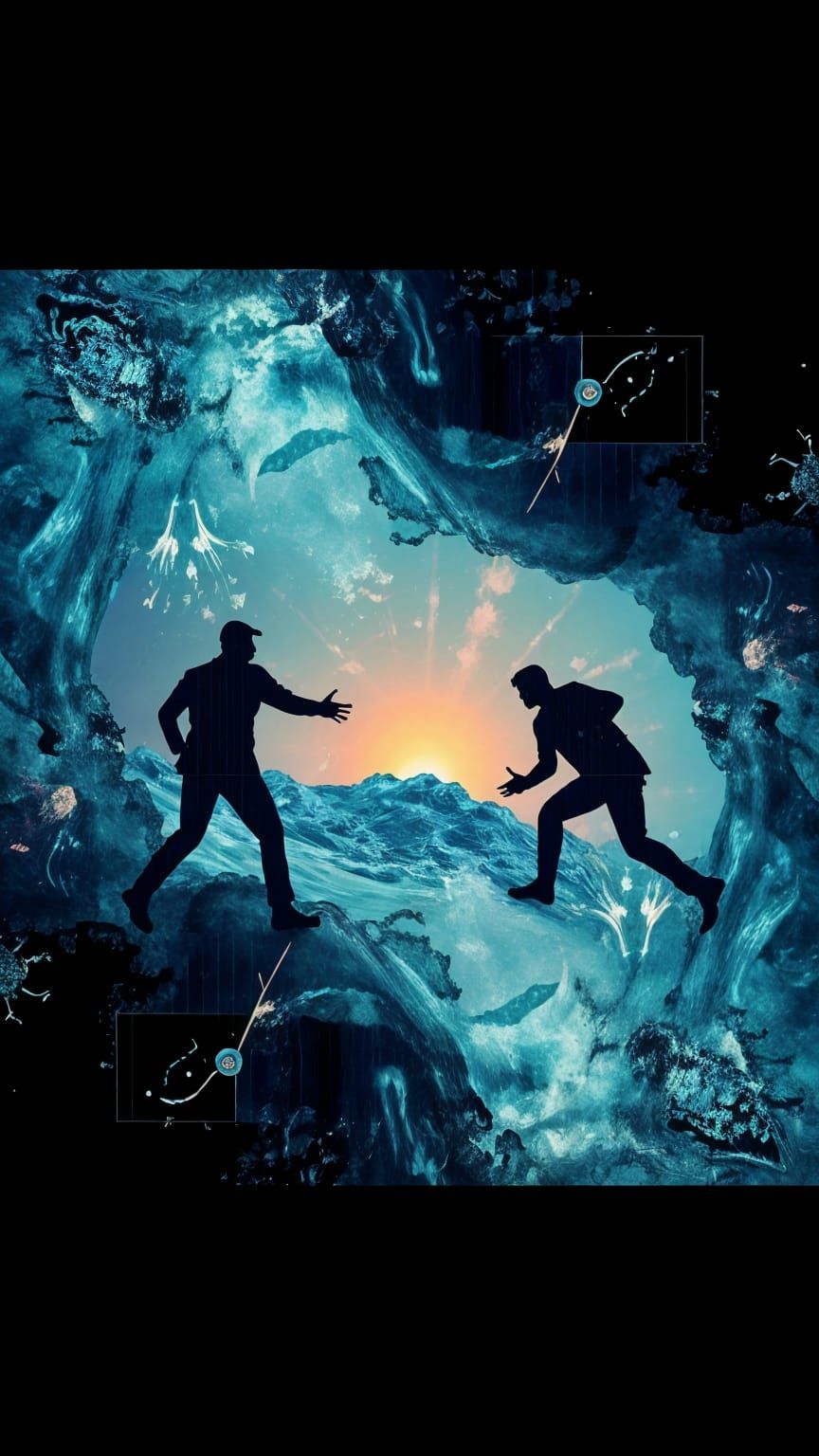 Chaotic Abstract Image with Visual Interference