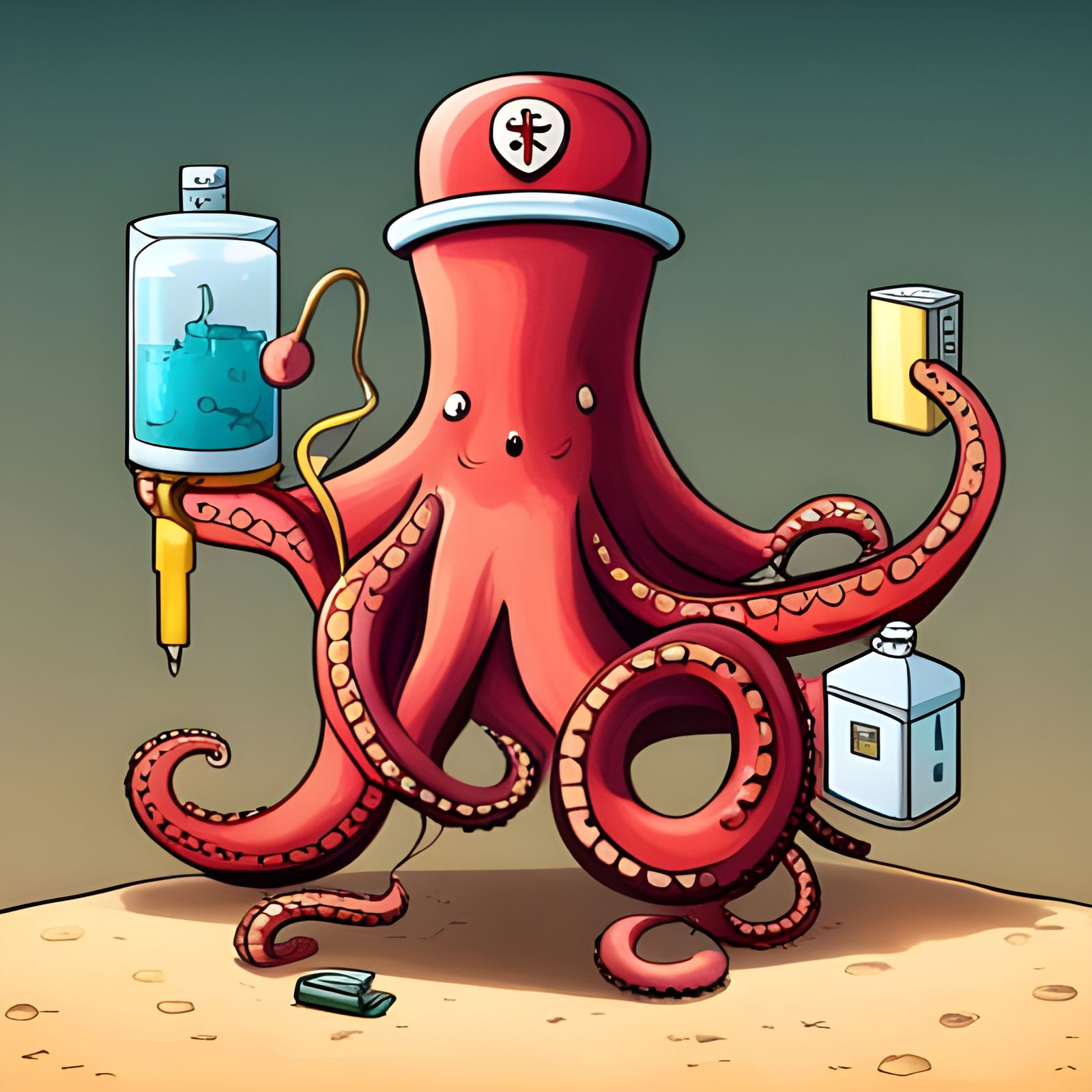 Rich Doctor Octopus Character Design