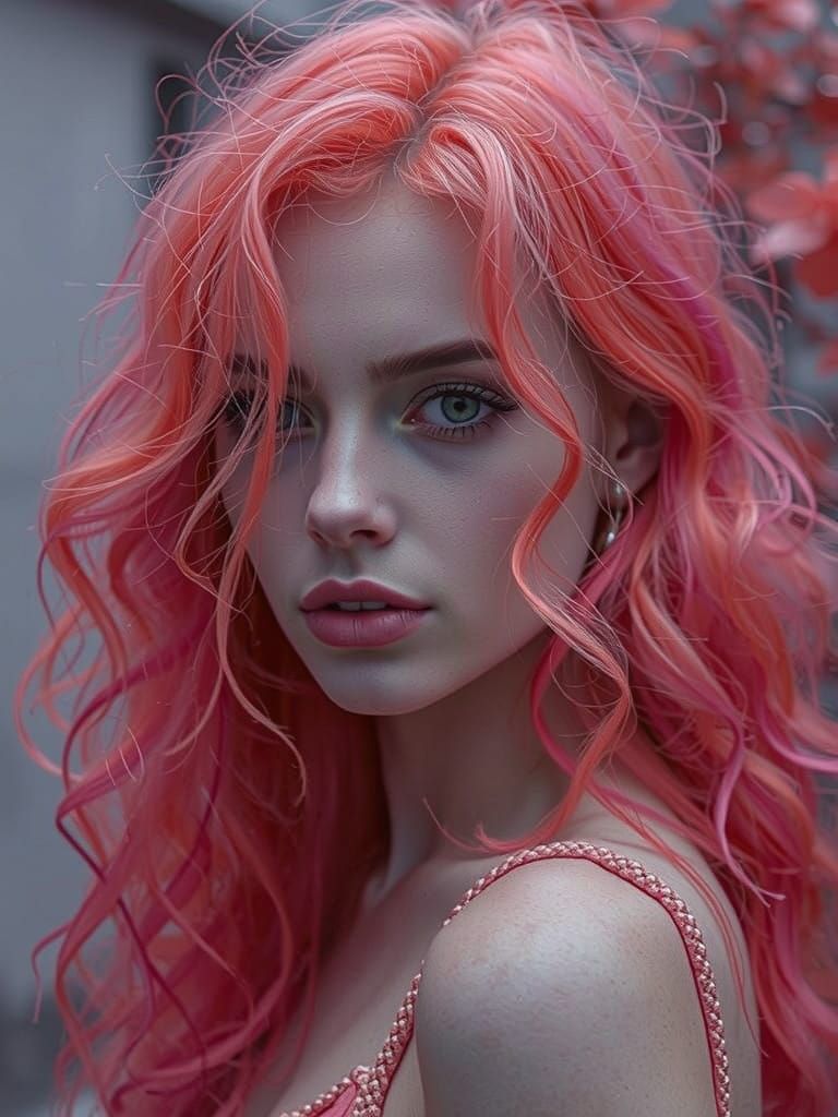 Infrared Portrait in Neon Hues