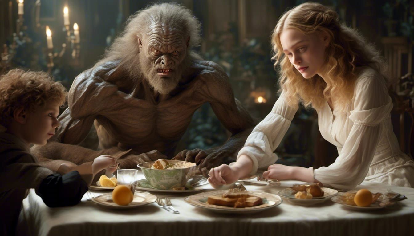 Hyperrealistic Alien Party Inspired by 20th Century Art