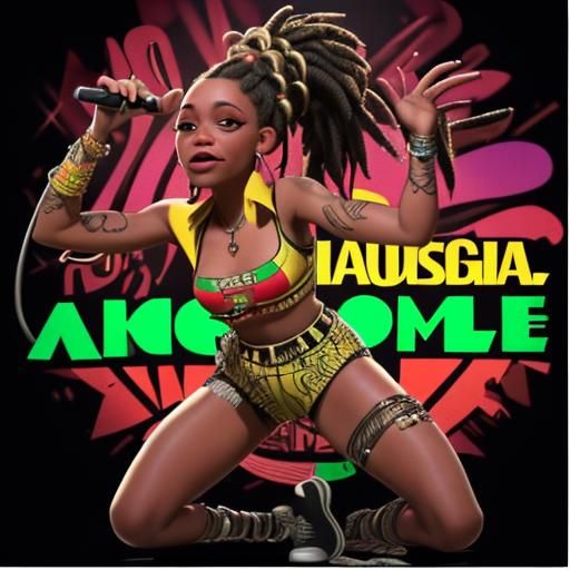 Charismatic Ragga Dancehall Artist on Stage