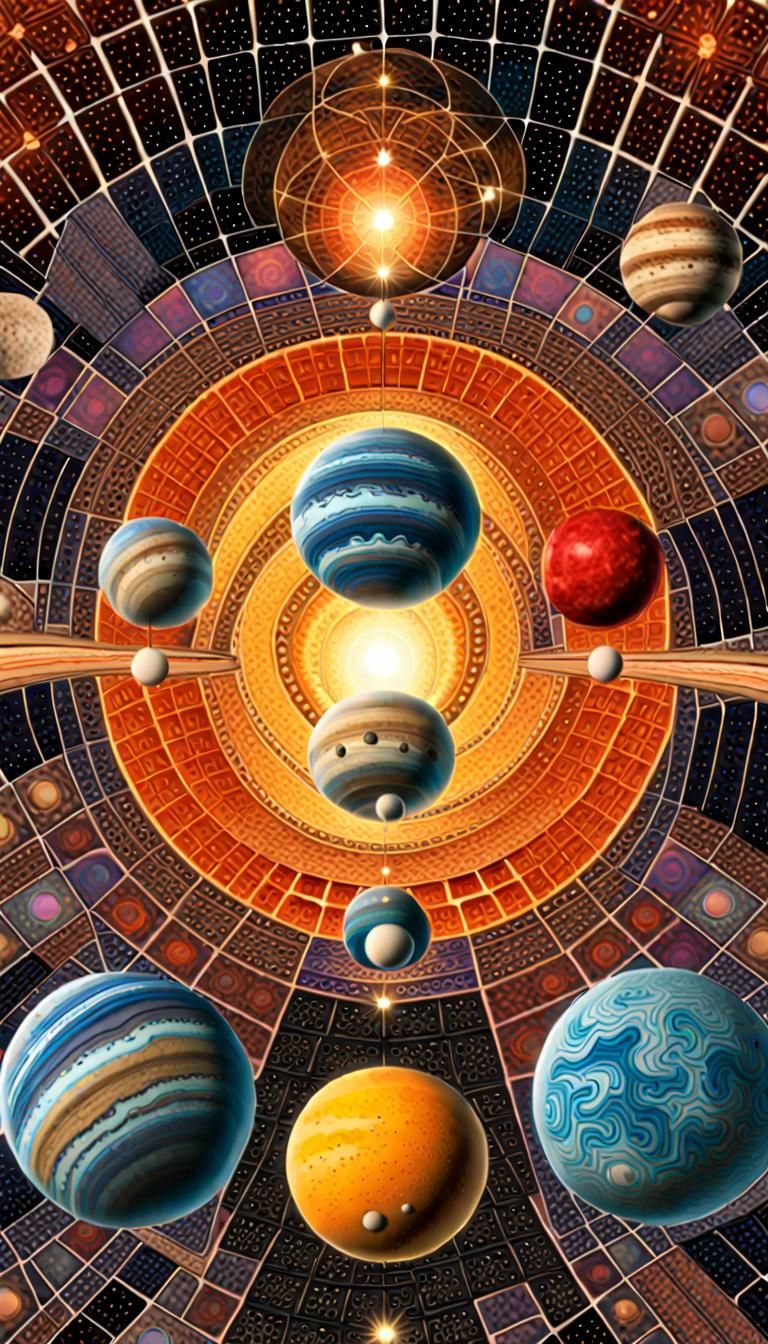 Four Views of a Vibrant Solar System in 3D