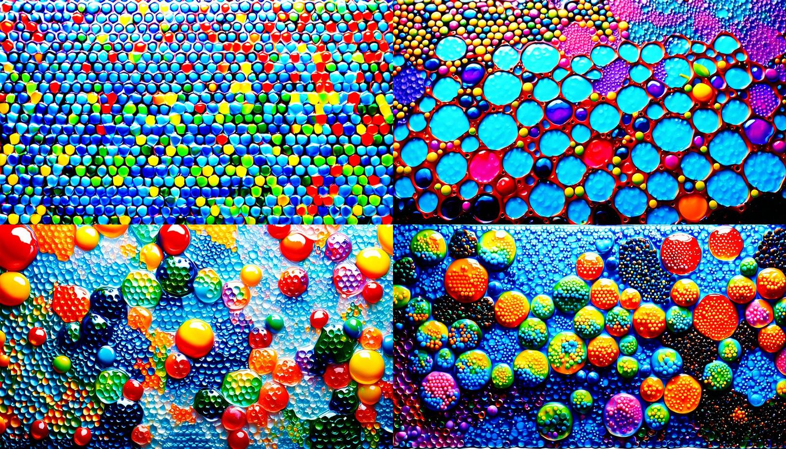 Acrylic Paint Injection into Bubble Wrap Art