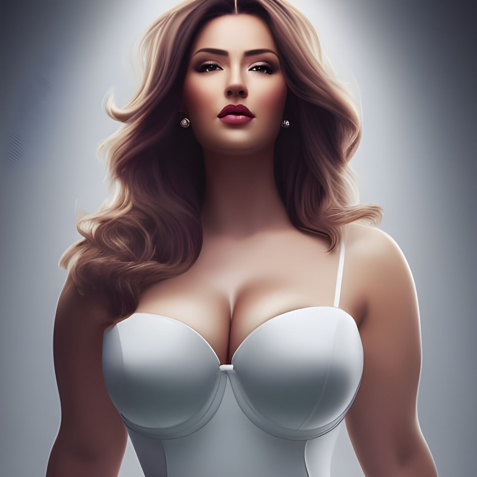 Woman with Corset and Mask: Hyperdetailed Portrait