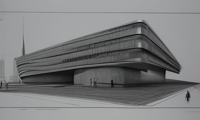 1920s Blueprint of Asymmetrical Desert City