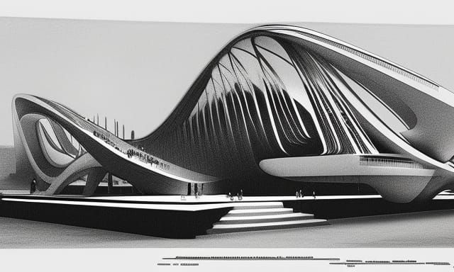 1920s Blueprint of Asymmetrical Desert City