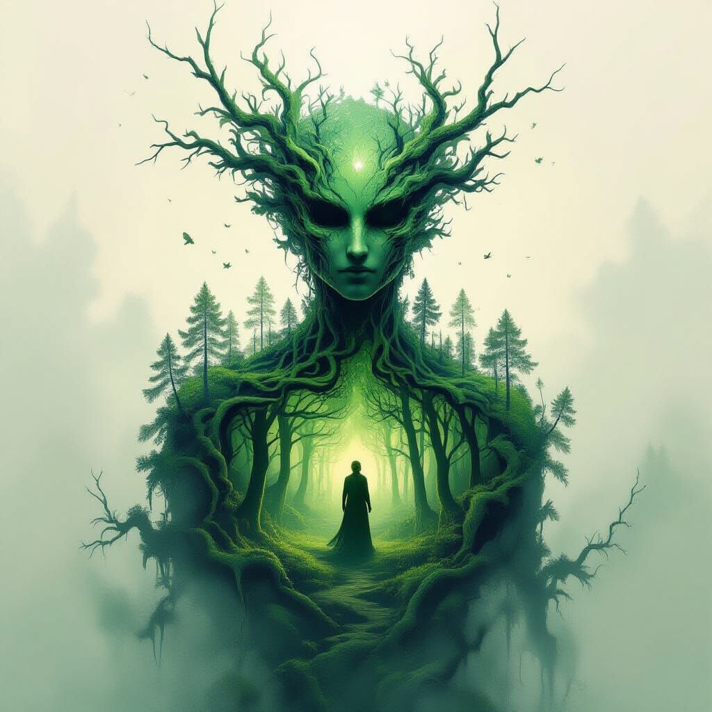 Where they begin composing the image features an abstracted ...