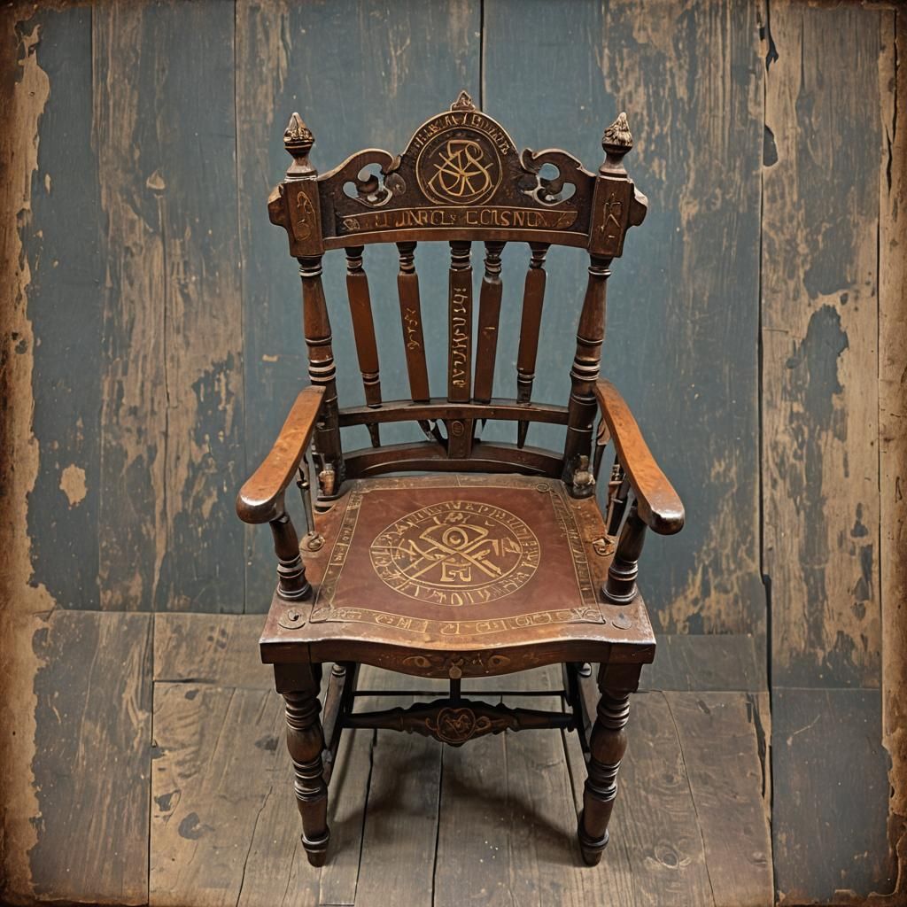 Victorian Wishing Chair with Ancient Runes