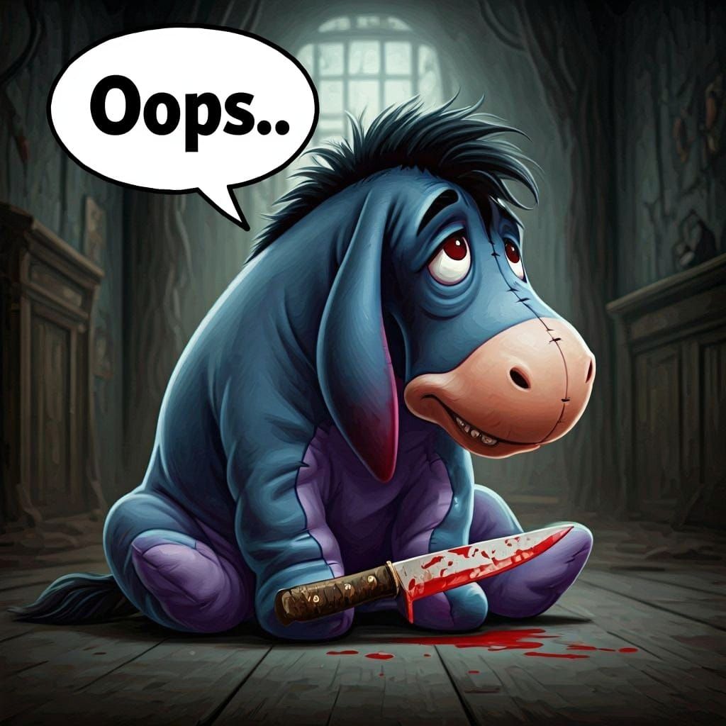 Macabre "Oops" Speech Bubble in Typographic Art