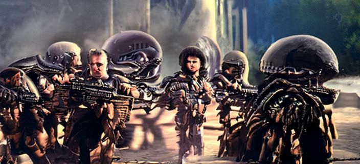 Colonial Space Marines in Sci-Fi Battle