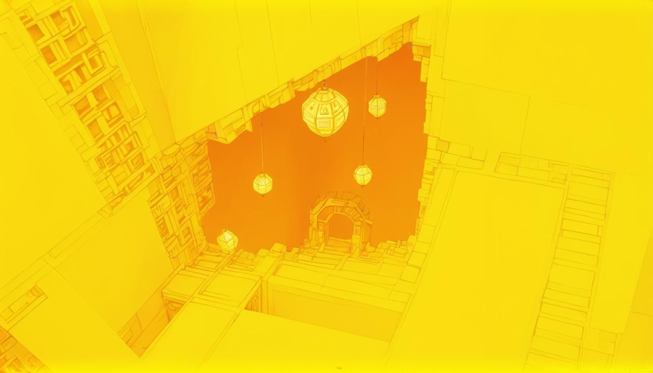 Surreal Labyrinth City Inside a Building