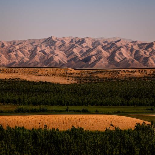 Uzbekistan Landscape in Natural Lighting
