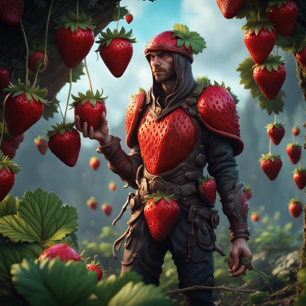The Strawberry Guy: Detailed Matte Painting
