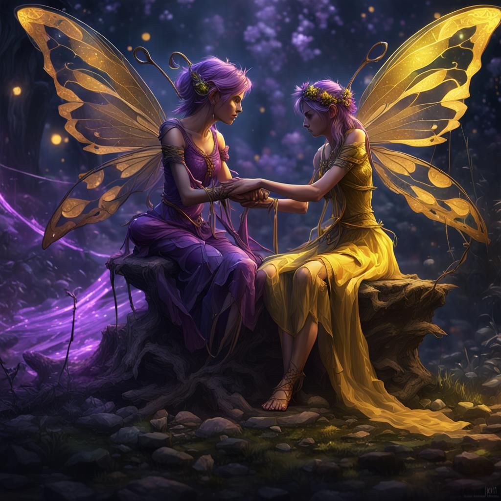 Dark Fantasy: Fairy Capture in Hyperdetailed Art