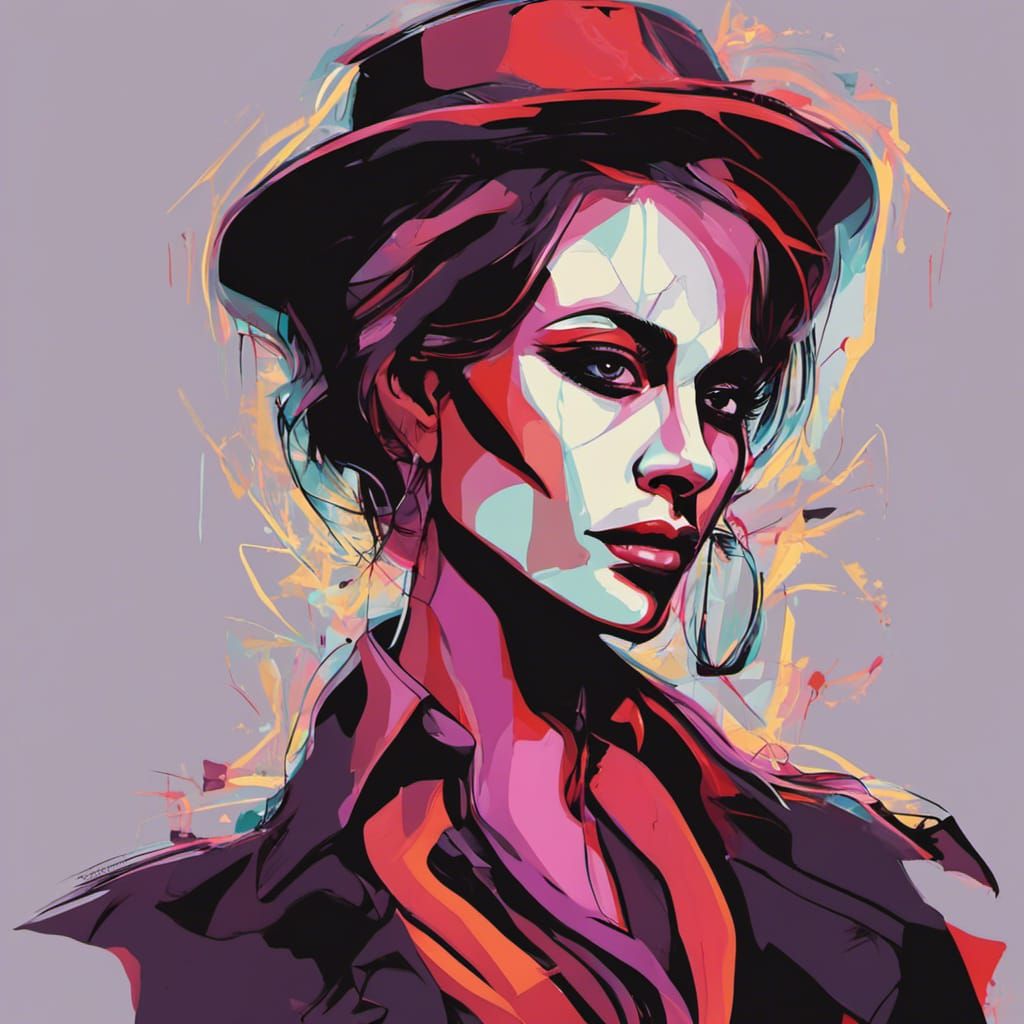 Abstract Portrait of a Female Mafia Boss