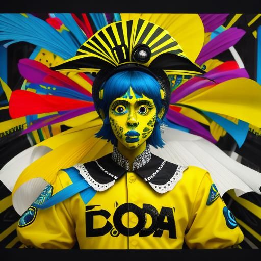 Abstract 3D Design in Maximalist Style