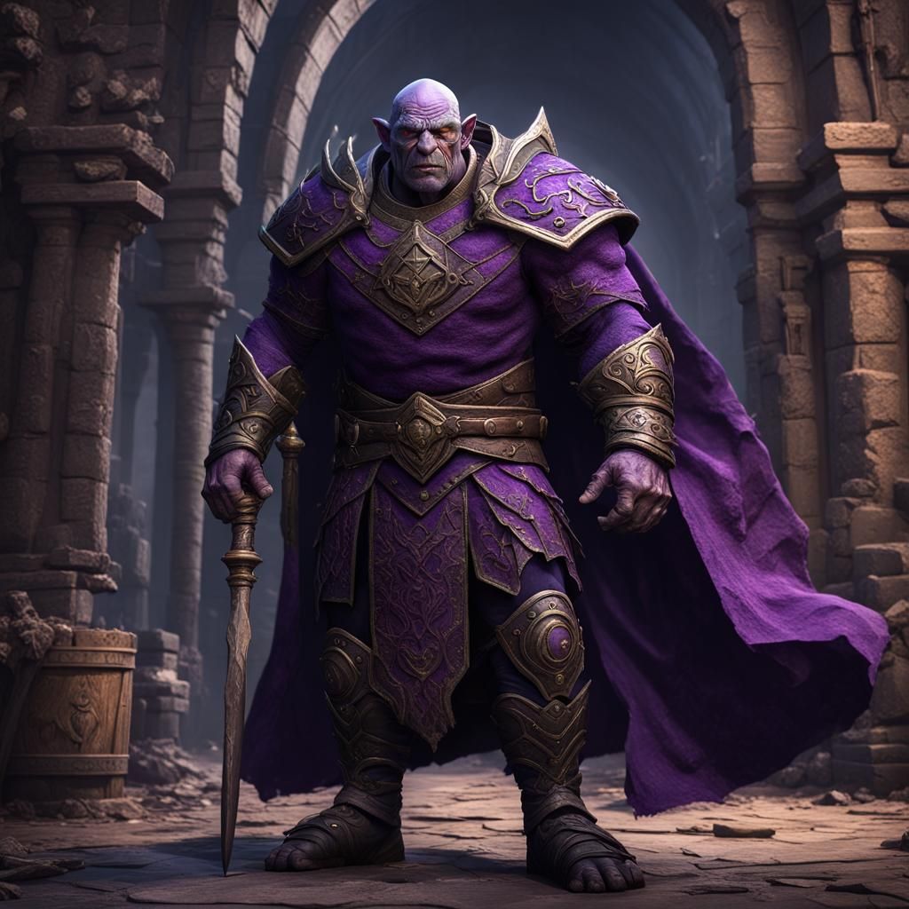 Orc Noble in Extravagant Purple Clothes