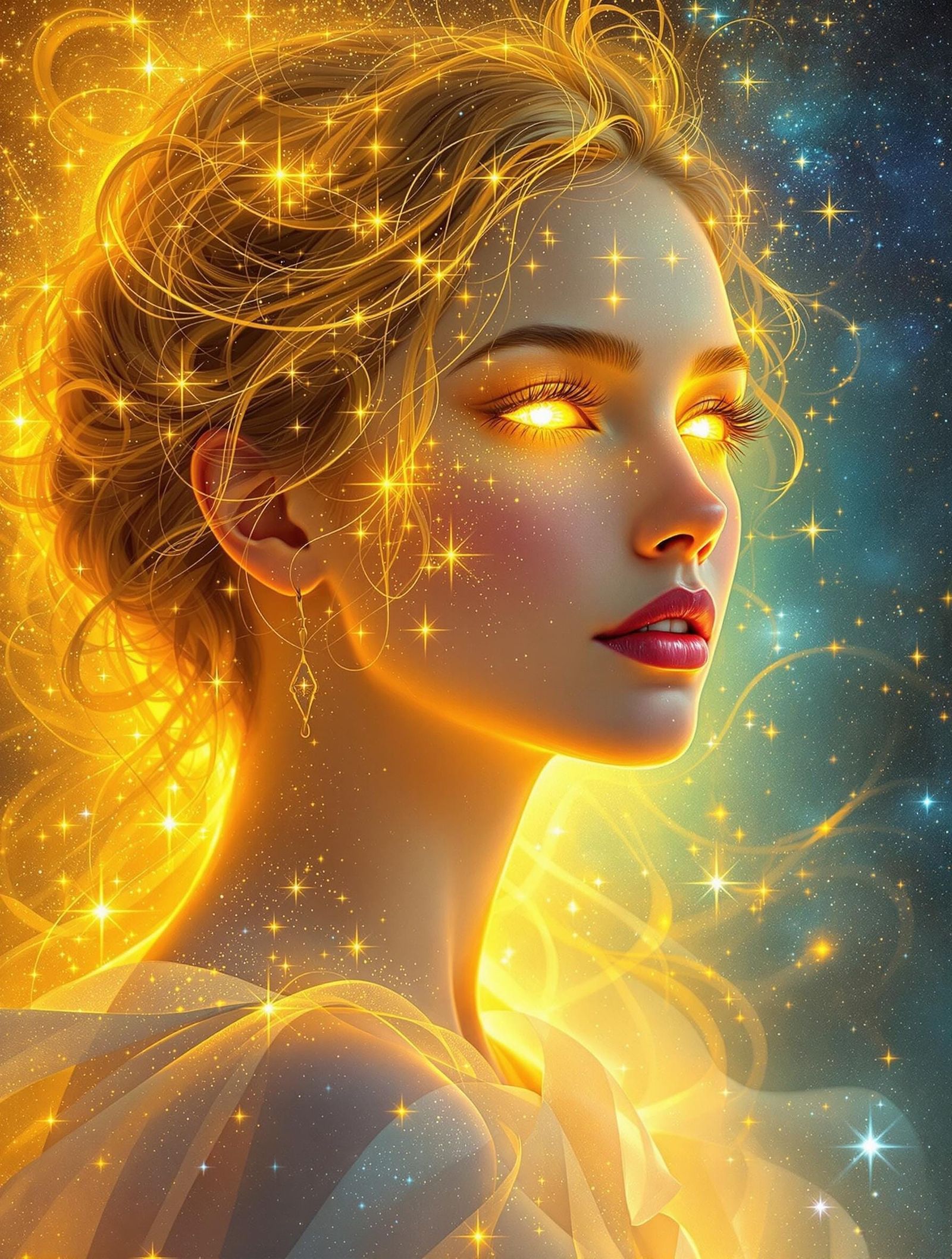 Goddess of Light in Celestial Beauty