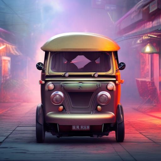 Bangkok Tuk Tuk Tuning Exhibition: Detailed Matte Painting