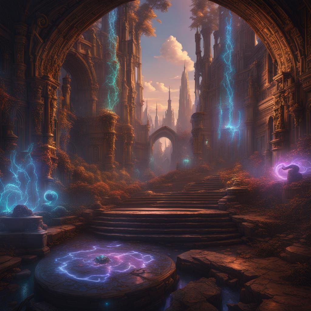 Holographic Dragon Lair Concept Art