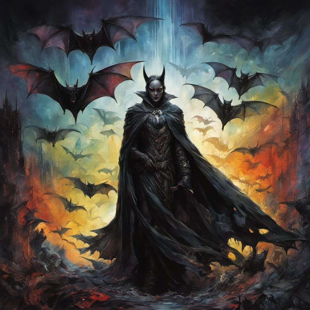 Rainbow Vampire Transforms Into Bats at Night