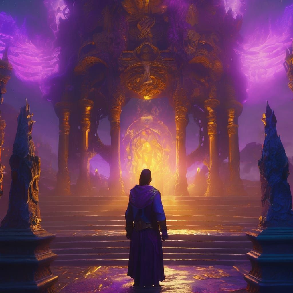 Mystical Realm Persuasion Scene: Fantasy Concept Art