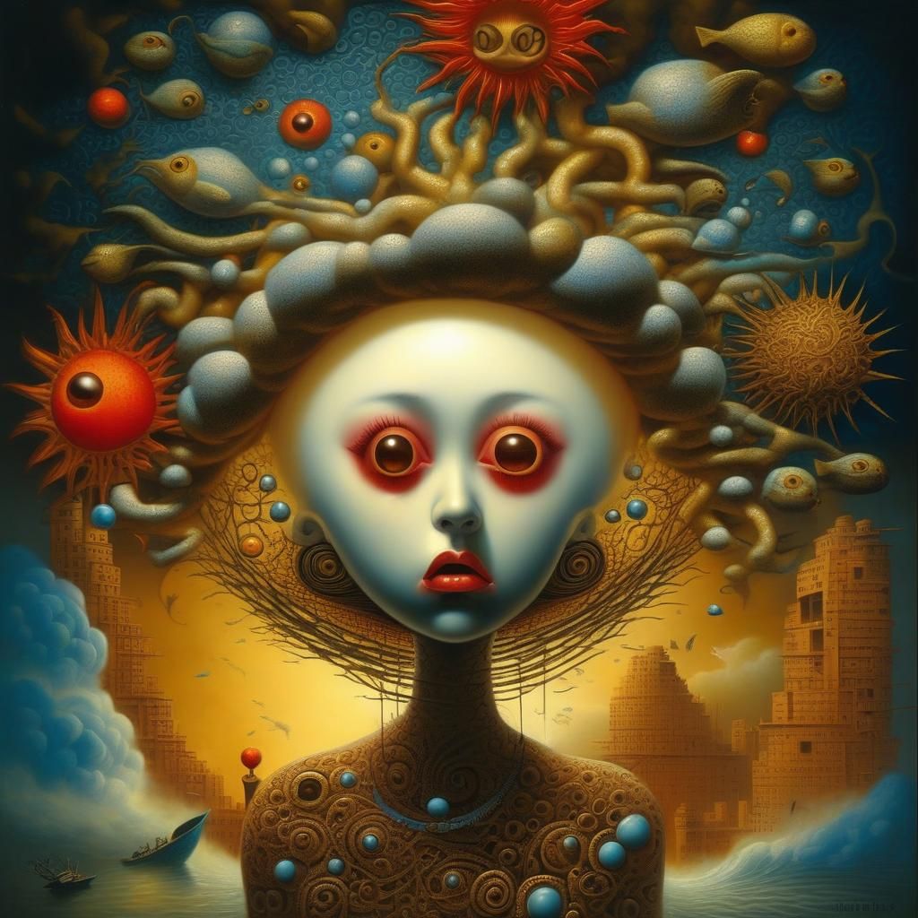 Surreal Inner Mind Landscape as Fantastic Art