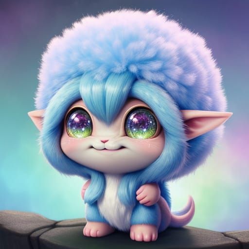 Kawaii Troll-Alien Hybrid in Anime Style