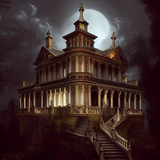 Haunting Barock-Gothic Mansion in Fantasycore Style