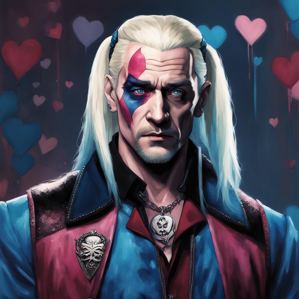 Lucius Malfoy as Harley Quinn in Pastel Goth Style