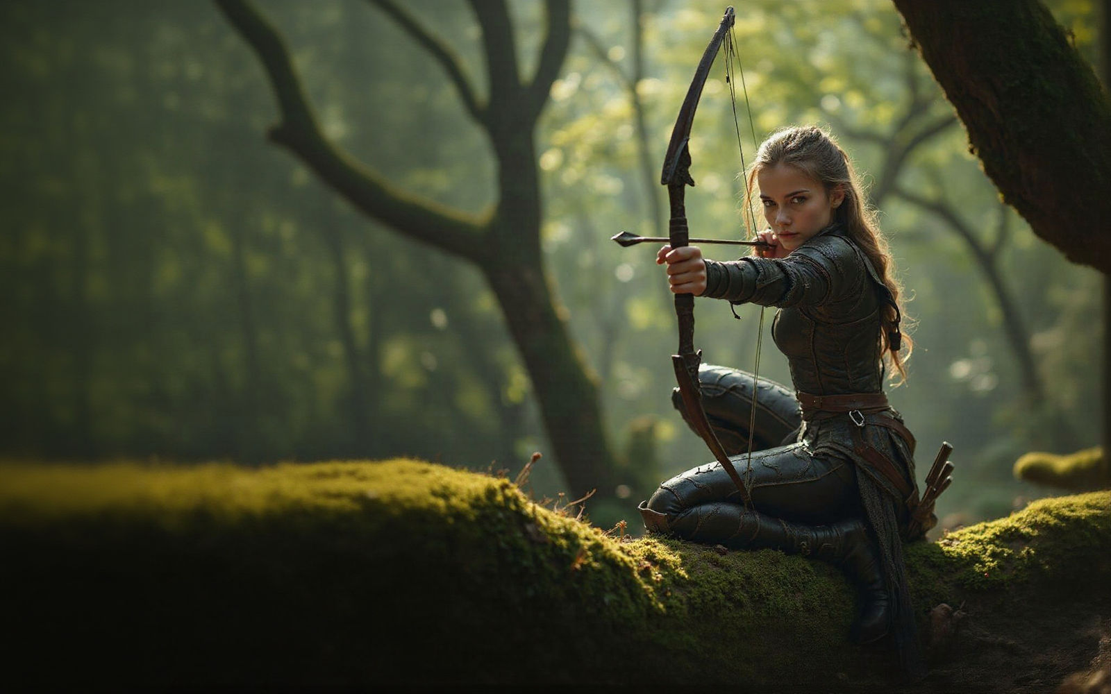 Elven Warrior Princess in Fantasy Forest