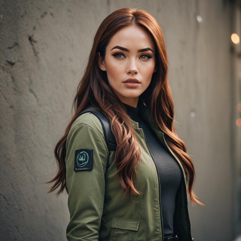 Kim Possible as Megan Fox: Realistic Photography