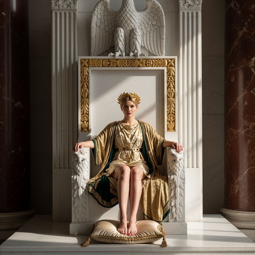 Empress Messalina on a Golden Throne