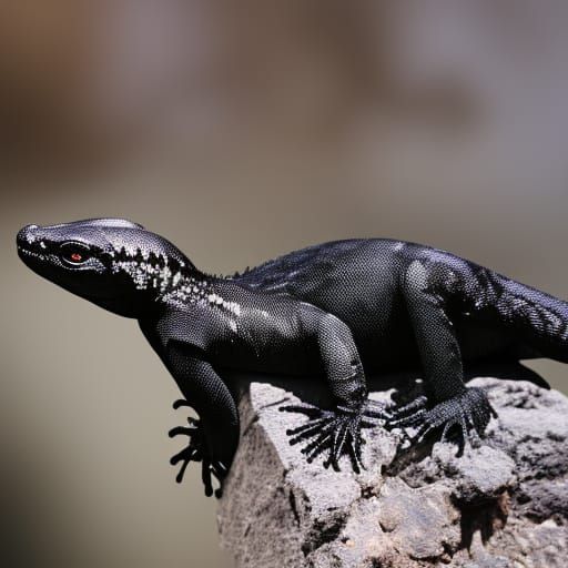 Black Lizard in Divine Heavenly Sunshine