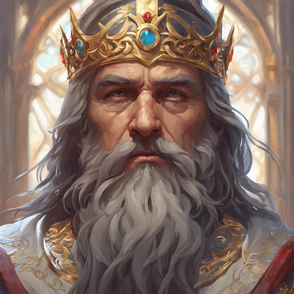Charlemagne Portrait in Hyperdetailed Style