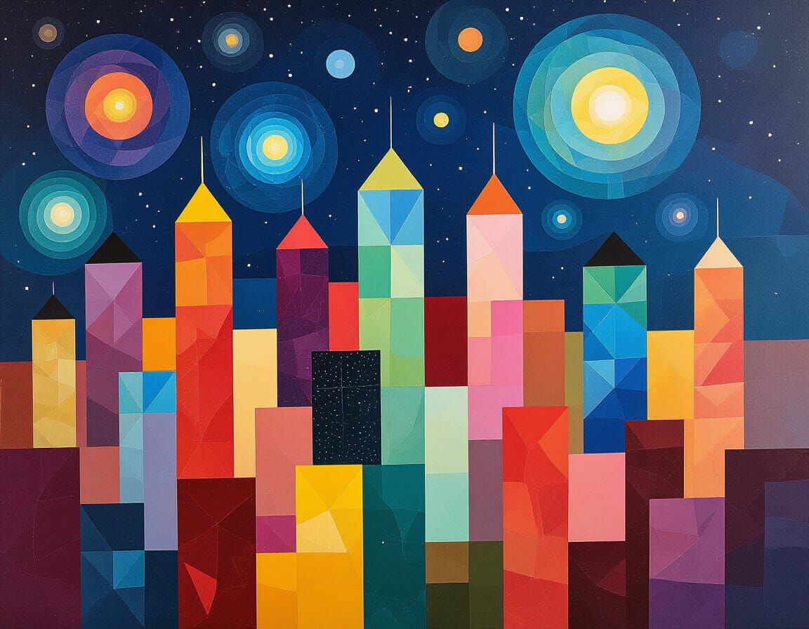 Origami City Skyline